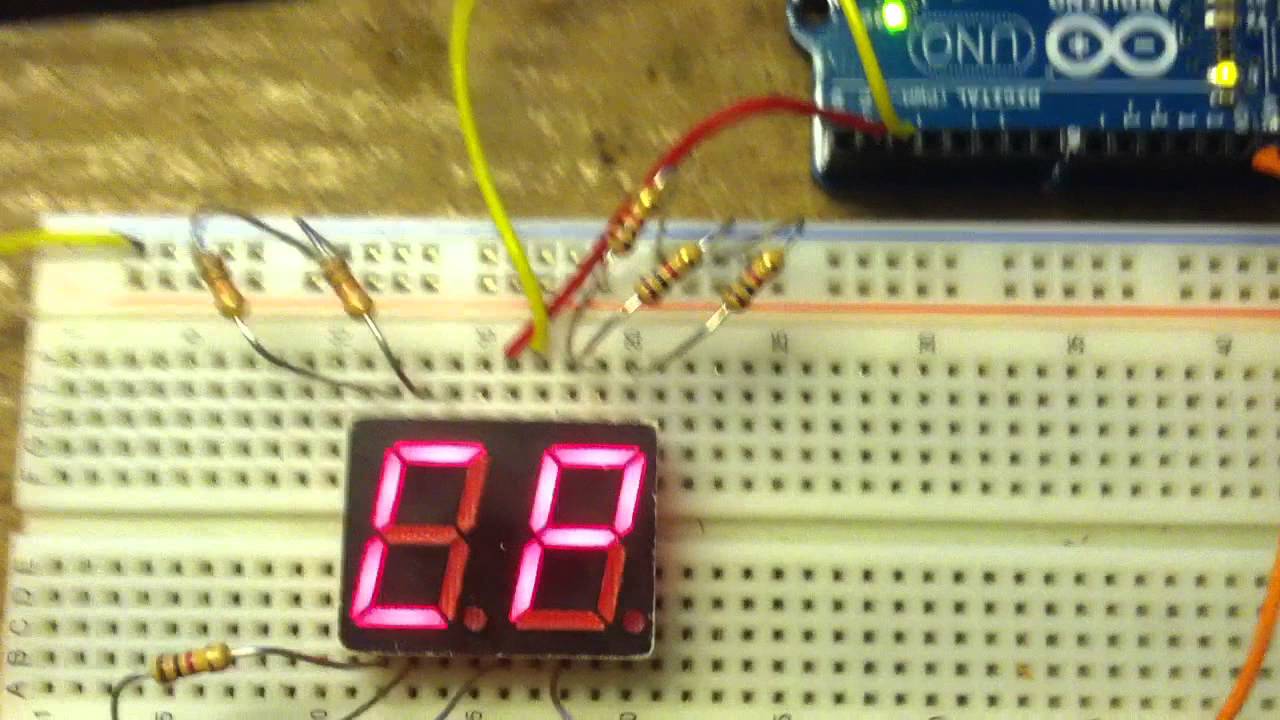 how to connect 2 7 segment display in multisim