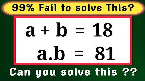 A beautiful Olympiads algebra problem | Can you solve this ?? 