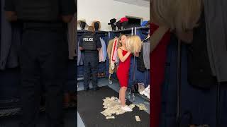 Boy becomes hot girl to escape cop #shorts