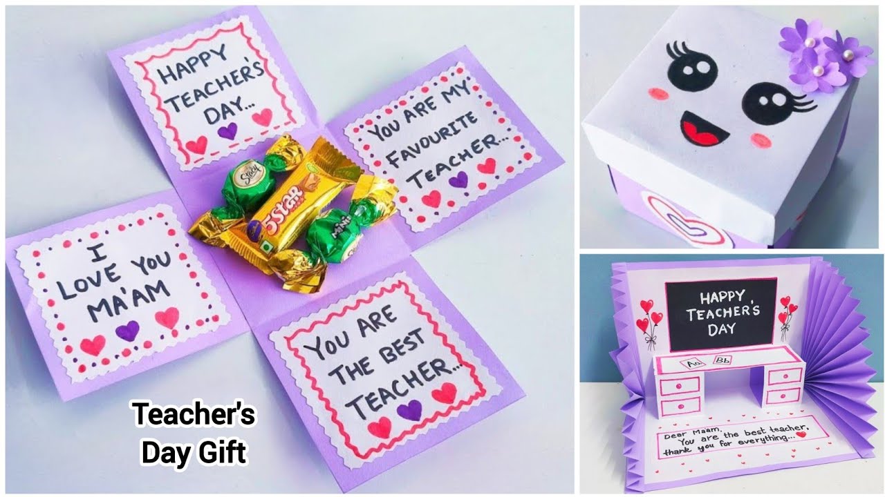 DIY World Teacher's day gift ideas 2 Easy & Beautiful Gift card for — free download