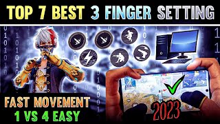 Top 7 Best 3 FINGER Custom Hud Free Fire🔥 (MOVMENT+HEADSHOT)😎 Best Custom Hud In FF | MALIK FF