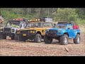 2ª parte Ruta crawler tgna Tribu camel trophy fms fcx10 range rover  discovery traxxas on the rock 