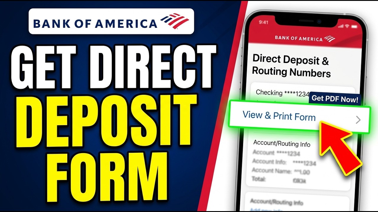 HOW TO GET BANK OF AMERICA DIRECT DEPOSIT FORM 2026 (Easy Guide) - YouTube