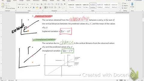 10.3 Coefficient of Determination & Standard Error of Estimation