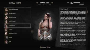 CHARACTERS: Philippa Eilhart (Witcher 3 In-Game Lore Read Aloud)