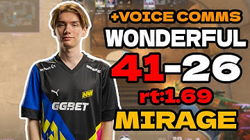 🔥w0nderful (41-26) rt:1.69 +VOICE COMMS l EU FACEIT RANKED (mirage) | #cs2 #pov