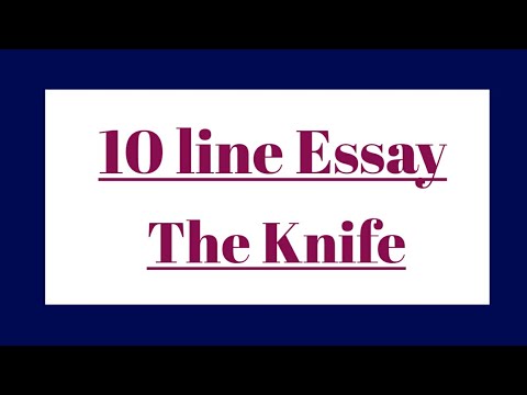 essay my knife