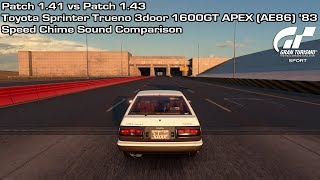 GT Sport - Patch 1.41 vs Patch 1.43 - Toyota Sprinter Trueno (AE86