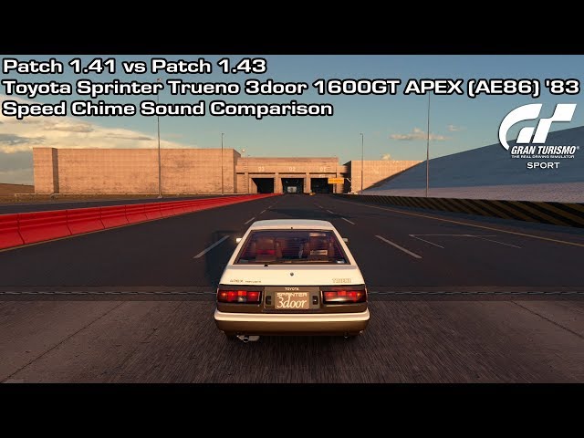 邦楽 TOYOTA SPRINTER TRUENO Super Live Sound GT Sport - Patch 1.41 vs Patch 1.43 - Toyota Sprinter Trueno (AE86