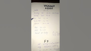 YASKAWA A1000  Basick Parameter...👈👇👌