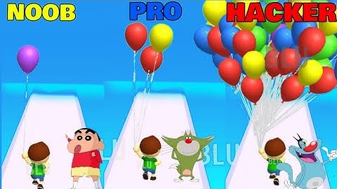 Noob vs Pro vs Hacker in baloon boy||oggy and jack voice