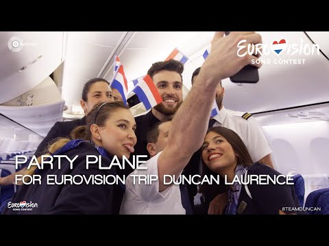 Party Plane for Eurovision trip Duncan Laurence | TeamDuncan