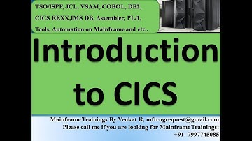 Introduction to CICS Part1 JCL, VSAM, COBOL, DB2 and CICS modules training from 25-Nov-2022
