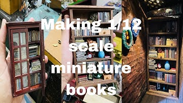 Making 1/12 scale miniature books #miniature #books #dollhouse