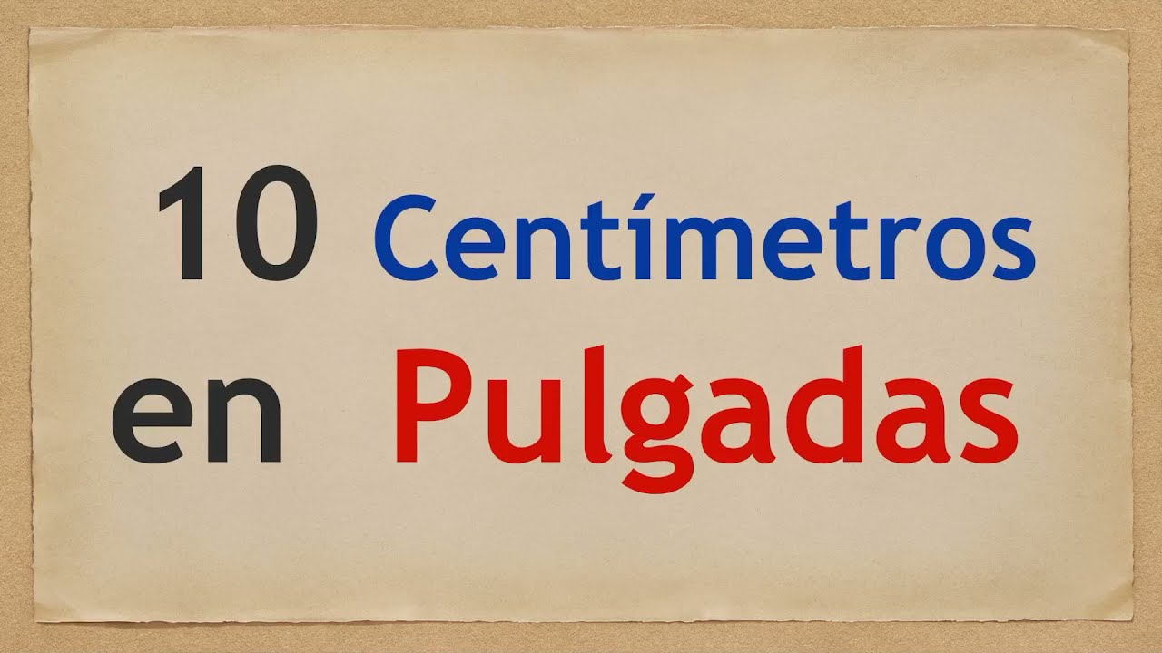 Centimetros a pulgadas convertir