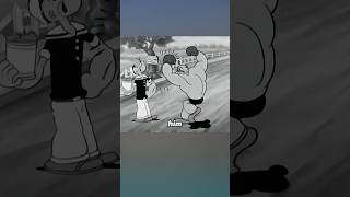 Popeye demonstrates the benefits of eating spinach#cartoon #anime #funny