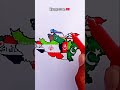 Draw Flag Map of Kyrgyzstan 🇰🇬 #kyrgyzstan