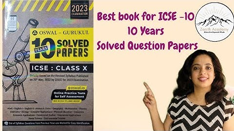 Best book for ICSE last 10 years solved papers