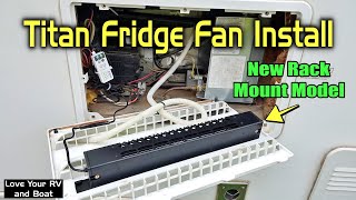Titan Rack Mount RV Fridge Vent Fan Demo and Installation  Model TTCSC60(A) Crossflow Blower Fan