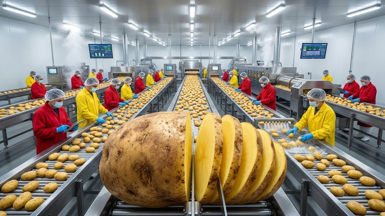 Inside a Modern Potato Chip Factory: From Whole Potatoes to Perfectly Crispy Snacks (Full Process)