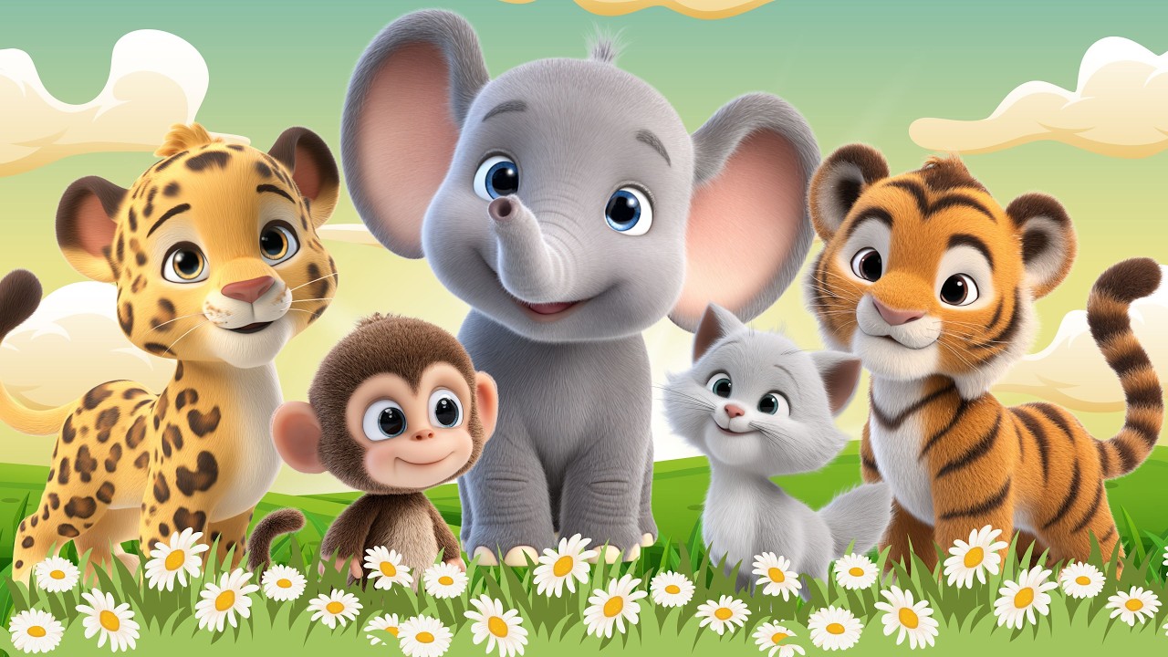 Cute Animal Collection: Elephant, Cheetah, Tiger, Monkey, Cat, Dog,...– Animal Video