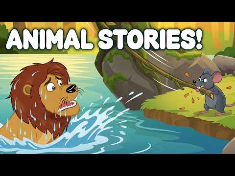 Animal Stories for Kids: Lion & Mouse, Ant & Grasshopper, Baby Elephant 🦁🐜🐘 | English Fairy Tales
