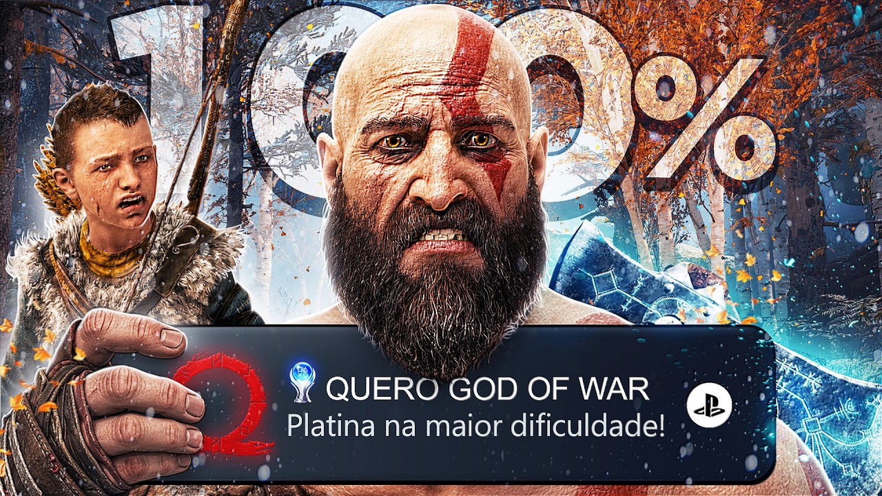 EU PLATINEI GOD OF WAR NA MAIOR DIFICULDADE! (foi doloroso)