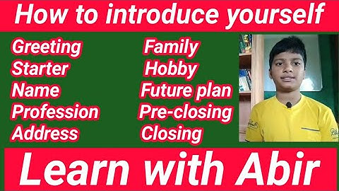 How To Introduce Yourself।। কিভাবে ইংরেজিতে নিজের পরিচয় দিবেন।। Learn From Magic Kid Abir।। Speaking