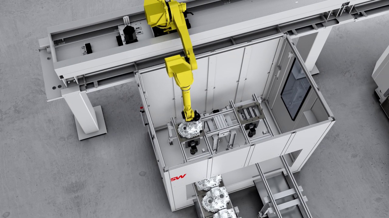 SW Automation / 7 axis robot gantry solution
