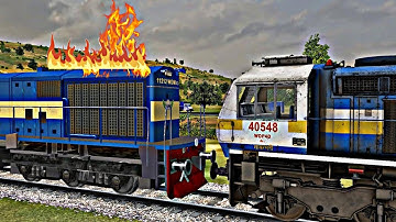 RAJDHANI Express LOCO FAILED  #Rescue By WDP4D  Indian Railways in  MSTS Open Rails