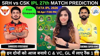 SRH vs CSK Today Match Prediction | Sunrisers Hyderabad vs Chennai Super Kings | IPL 2026 Match 27 screenshot 5