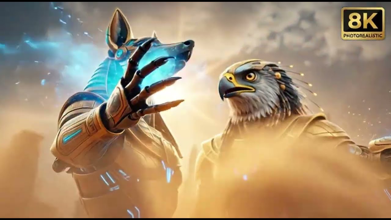 High-Value Cinematic  Fantasy AI Art​ Ultra-Cinematic Epic Myth  History  NEON GODS OF THE NILE