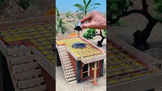 Building a Mini Two-Story Brick House by Hand mini house,/tiny bricks, miniature construction
