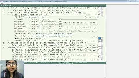 Whatsapp Email configuration in Marg ERP