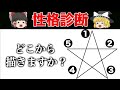 星の書き方でわかる性格診断、第2弾【ゆっくり解説】