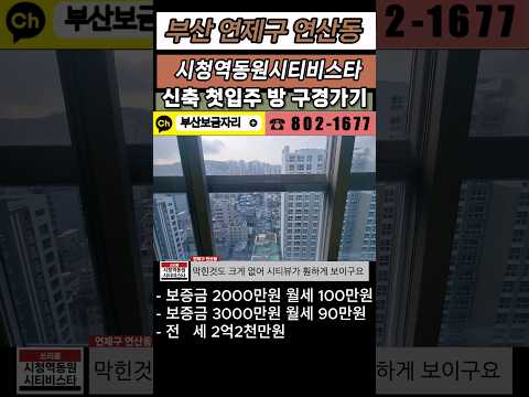 시청역동원시티비스타 신축첫입주 구경해보기 #부산쓰리룸 #연산동