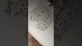 cheeta sketch of peace ✌️ #animaldrawing #shorts #professional #portraitfeed
