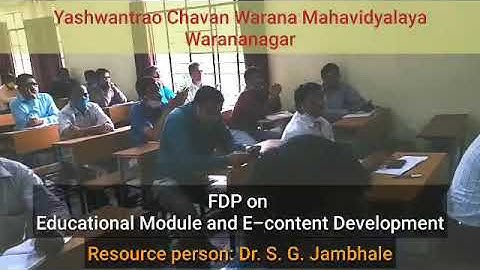Glimpses of FDP on Educational Module and e-content development