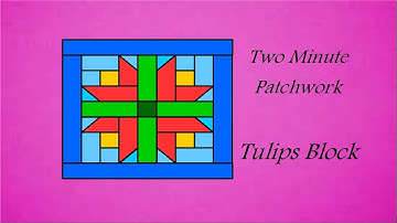 Easy Patchwork Block Tutorial - Tulips block