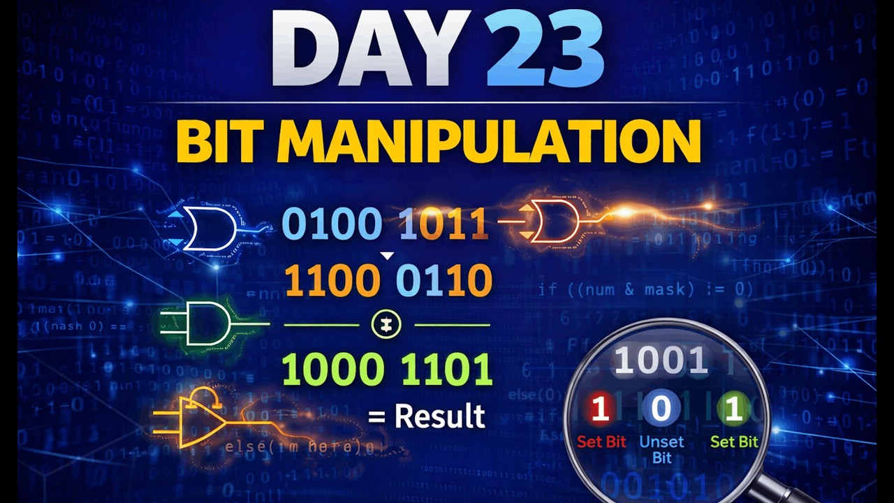 Day 23 – Bit Manipulation | XOR Tricks & Set Bits 🔥 - YouTube