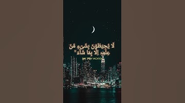 ايات الكرسي سوره البقره الله لا اله الا هو الحي القيوم لا تاخذه سنه ولا نوم
