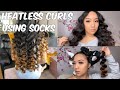 HEATLESS CURLS USING SOCKS | ELLIENA ROSE ANNE