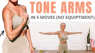 5 Best Moves for TONED ARMS (no equipment) Rebecca Louise