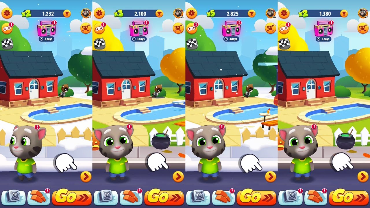 Talking Tom Gold Run Street Jam - Christmas vs Halloween Update (Gameplay #593)