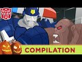 Transformers en français 🎃 HALLOWEEN Compilation | Rescue Bots | 1 HEURE | Épisodes Complets