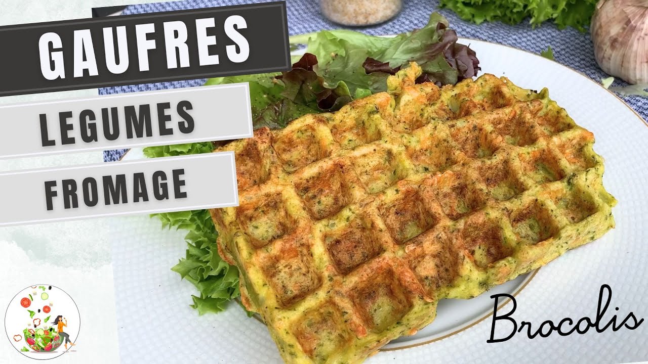 Gaufres aux légumes  et au fromage - Ma p'tite recette rapide !