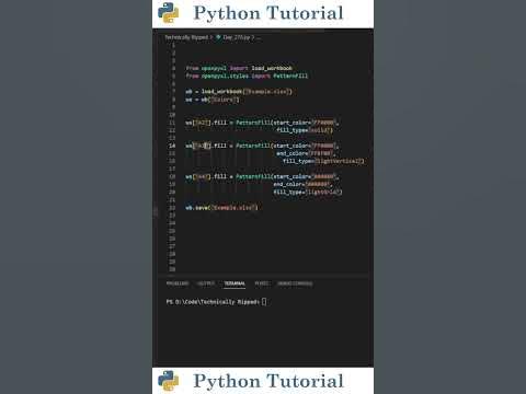 Editing Excel Cell Color With Openpyxl | Python Tutorial - YouTube
