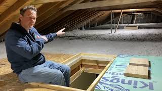 Freshly Insulated Attic by Insulwise with a Raised Storage Platform and Insulated Access Hatch