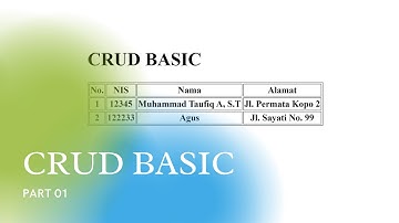 TUTORIAL CRUD SEDERHANA PART 01 | TAMPIL DATA