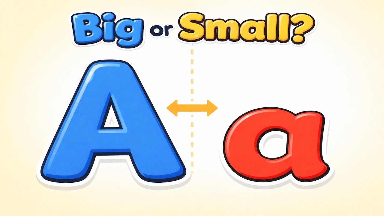 Большой или маленький? Игра «Алфавит» для детей.